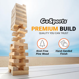 GoSports giant toppling tower with carrying case for easy transport