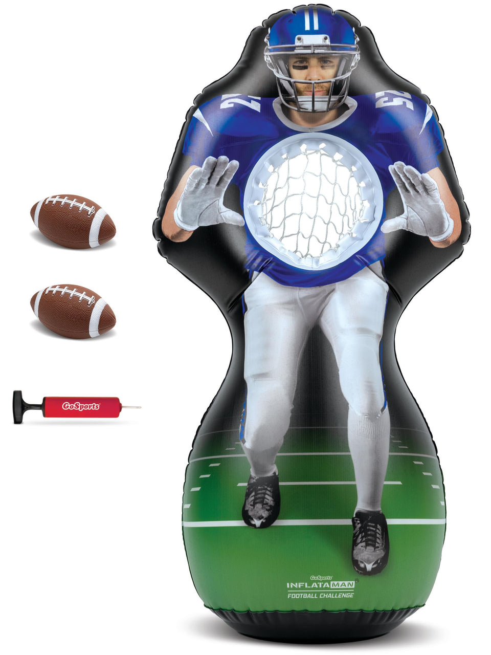 GoSports InflataMan receiver ready for kids’ indoor or outdoor toss play.