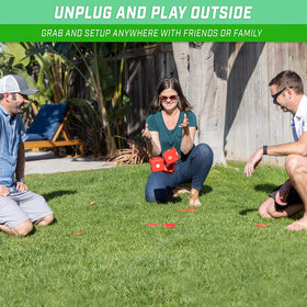 GoSports Left Right Middle suitable for both indoor and outdoor use.