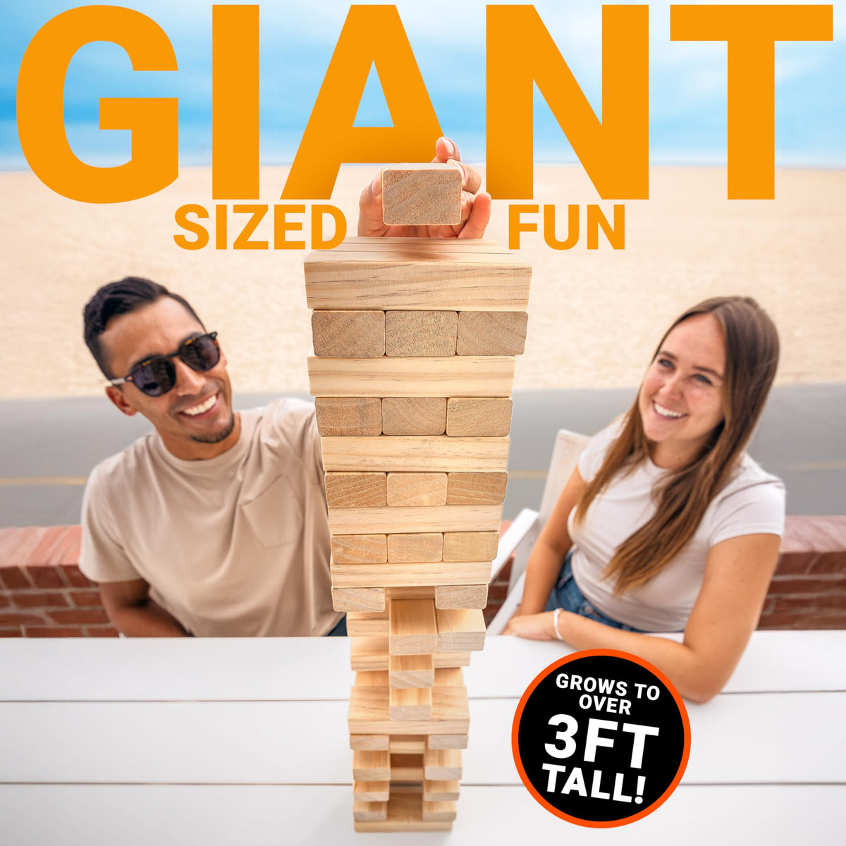 GoSports pine wood blocks with natural finish for premium look