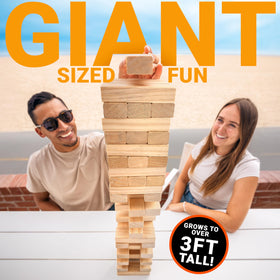 GoSports pine wood blocks with natural finish for premium look