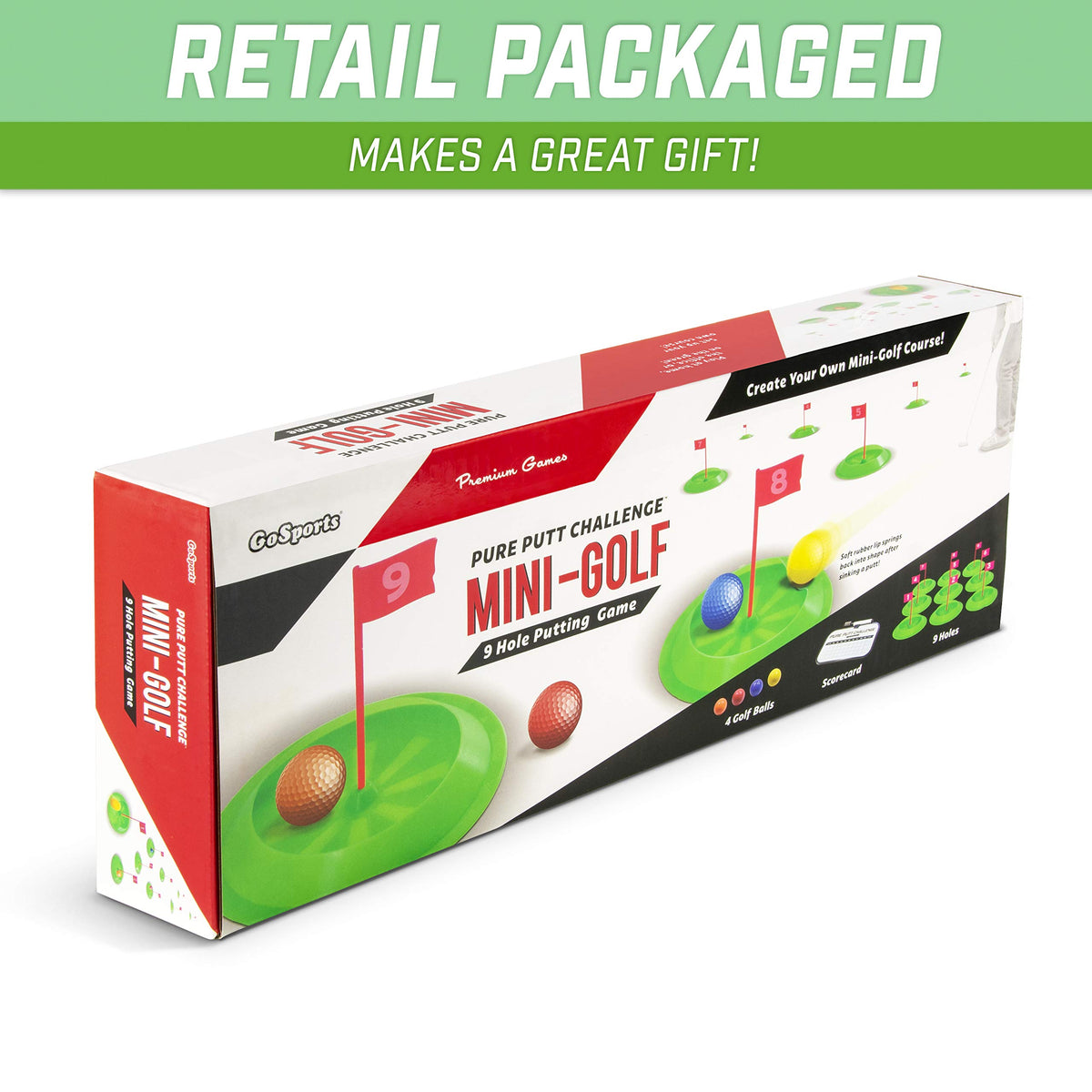 Includes nine cups and obstacles to design your own course