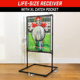 GoSports pump included alongside two inflatable footballs for easy setup