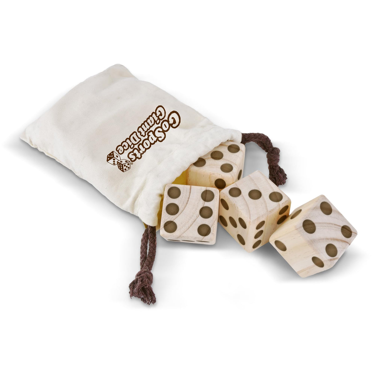 GoSports Six wooden dice hand-sanded for a smooth feel and consistent rolls.