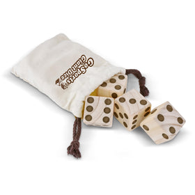 GoSports Six wooden dice hand-sanded for a smooth feel and consistent rolls.