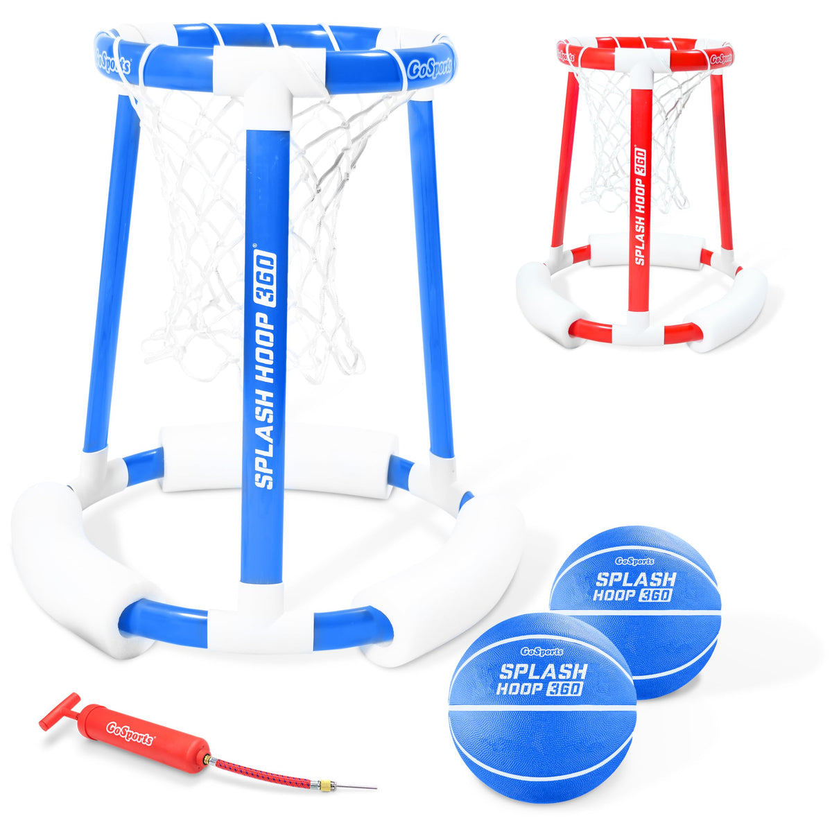GoSports Splash Hoop 360 assembles quickly for instant pool play.