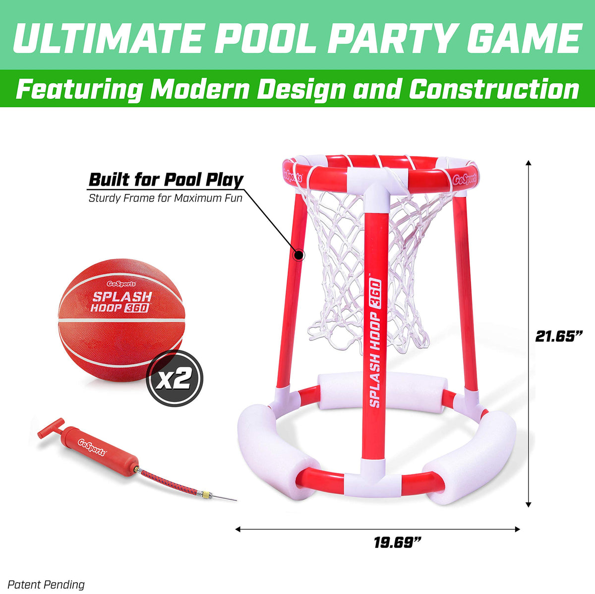 GoSports Splash Hoop 360 quick-assembly design saves setup time.