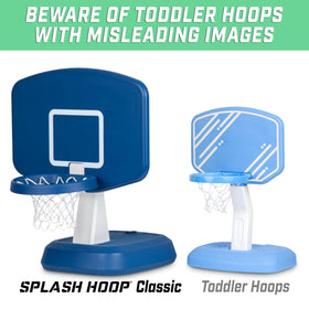 GoSports Splash Hoop Classic durable HDPE construction withstands repeated pool use.