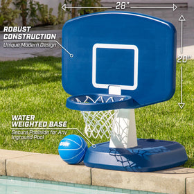 GoSports Splash Hoop Classic poolside action with kids enjoying a safe, active game.