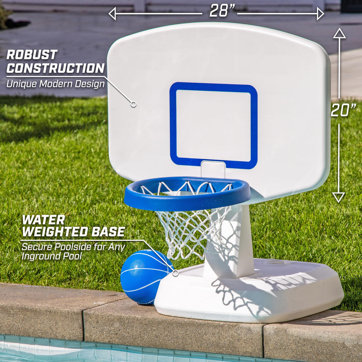 GoSports Splash Hoop Classic 6.5 inch water basketball for pools
