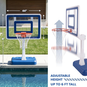 GoSports Splash Hoop Elite pool basketballs enable quick setup and fun.