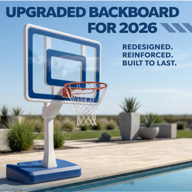 GoSports Splash Hoop Elite water-base provides stable setup in windy conditions.