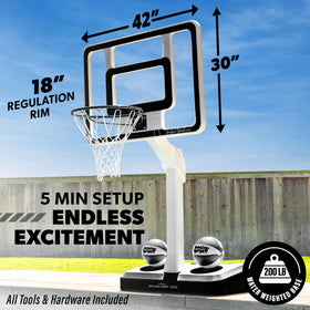 GoSports Splash Hoop LEGEND pump included for quick setup
