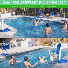 GoSports Splash Hoop PRO hoops in action for exciting pool basketball.