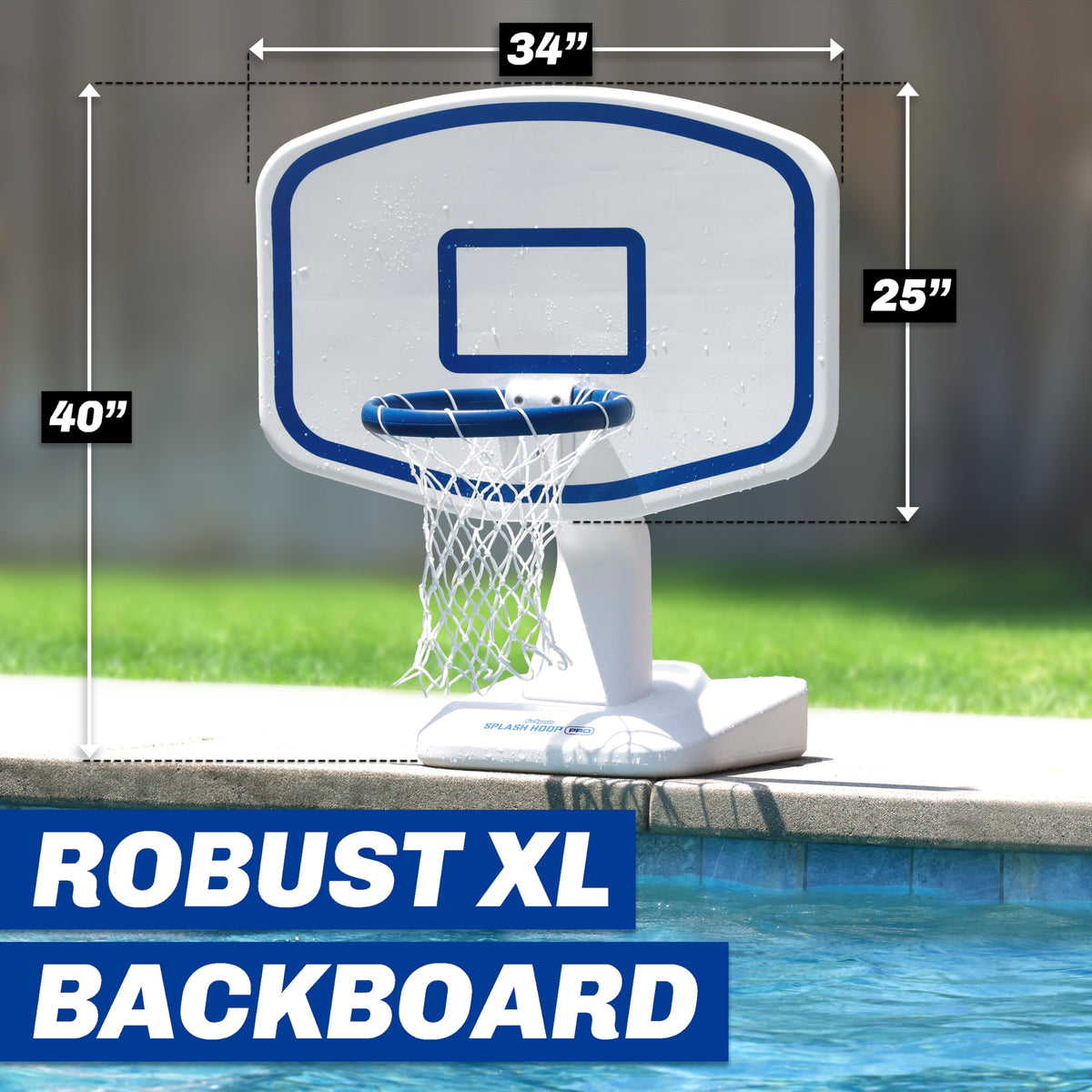 GoSports Splash Hoop PRO two balls and pump ensure constant play