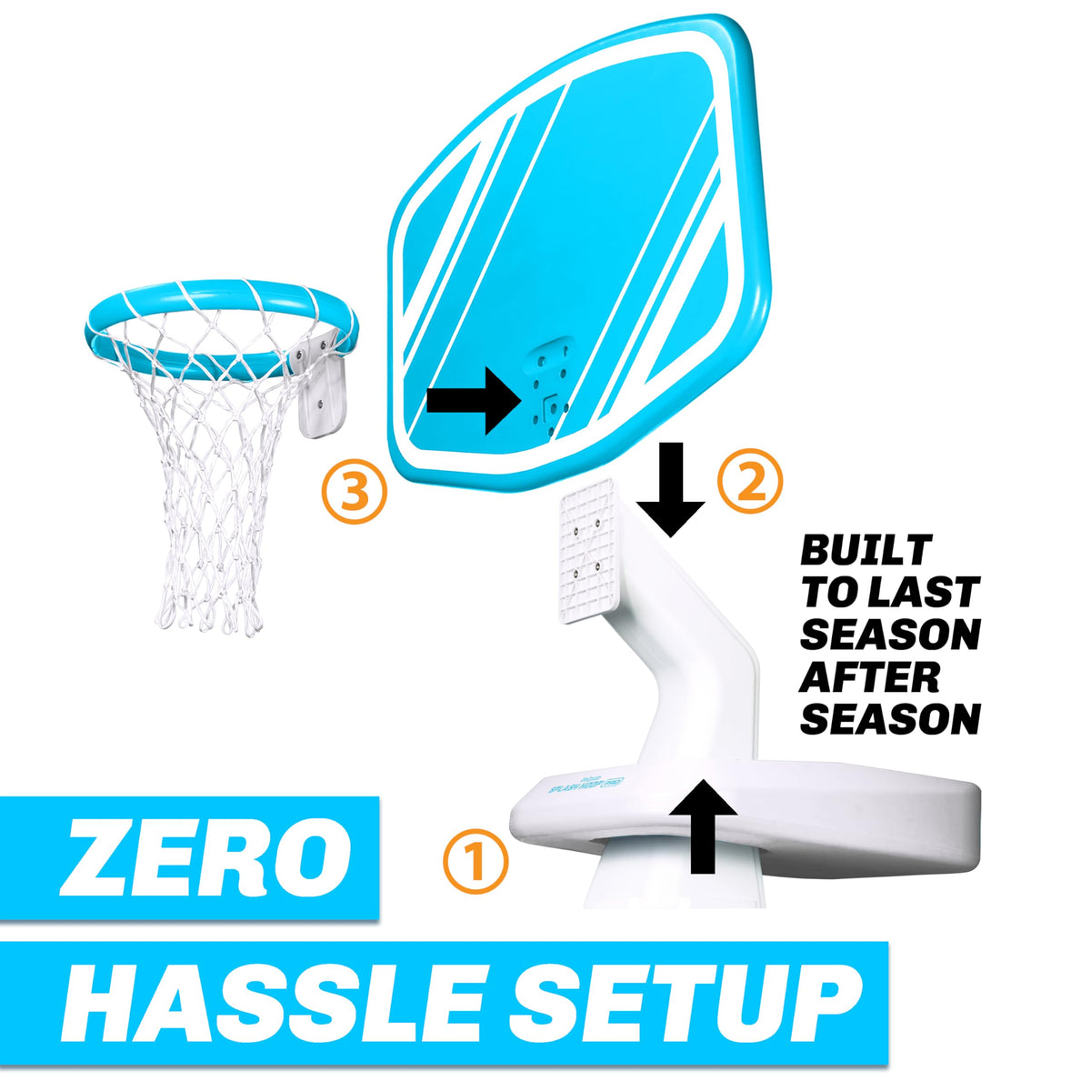GoSports Splash Hoop PRO water balls enable immediate play for multiple players.