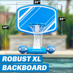 GoSports Splash Hoop Pro weighted base keeps the setup stable and upright.
