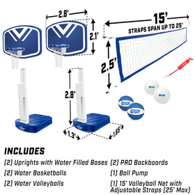GoSports Splash Hoop pump and accessories included for quick setup.