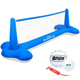 GoSports Splash Net Air floating net in a sunny pool for easy family play.