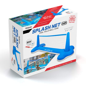 GoSports Splash Net Air in-pool action with players spiking and volleying.