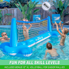 GoSports Splash Net Air standard volleyball included for beginners' play.