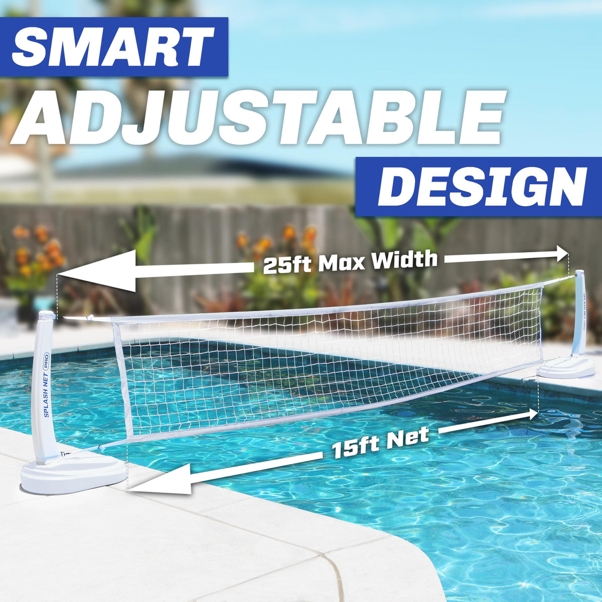 GoSports Splash Net Pro adjustable net fits most inground pools