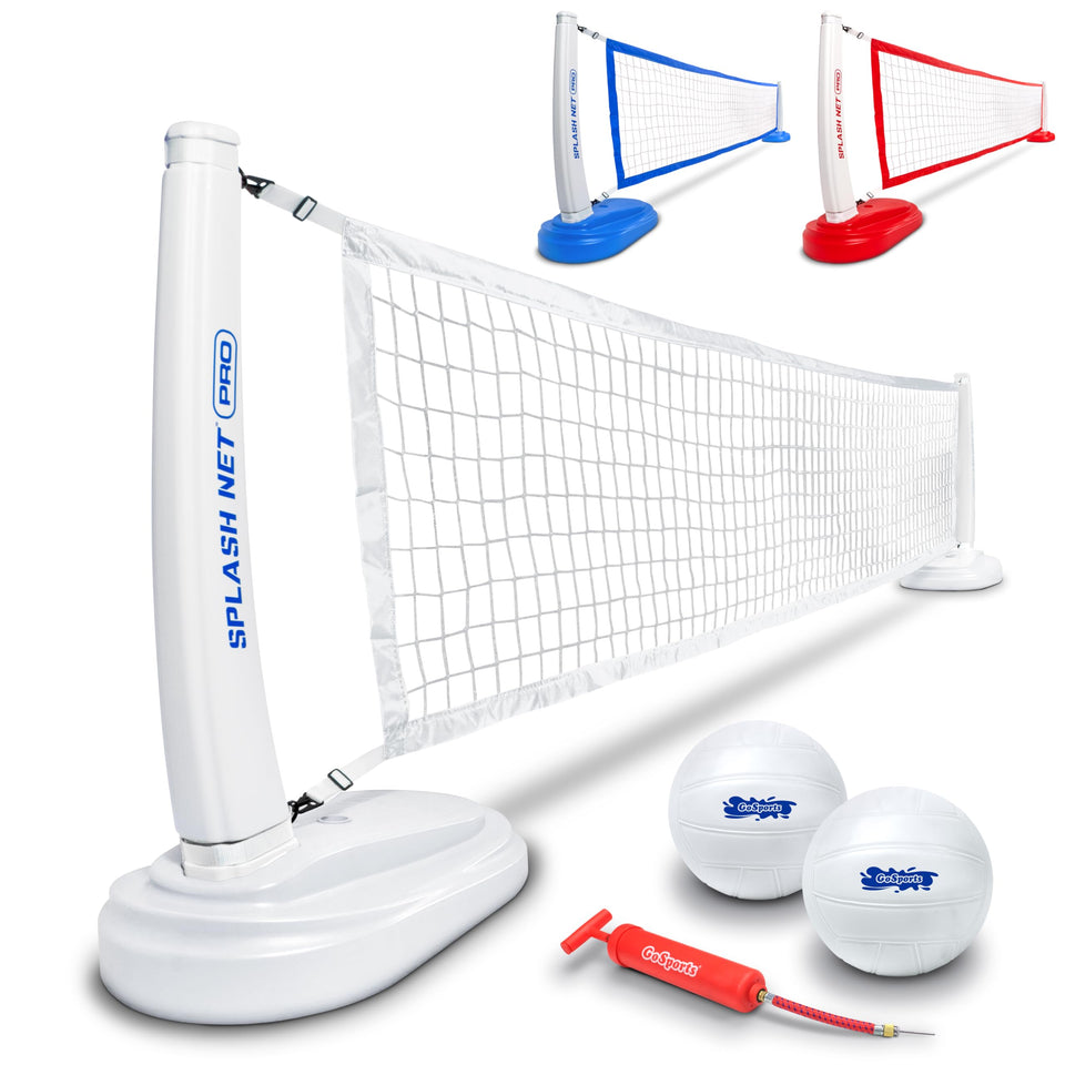 GoSports Splash Net Pro pool net setup demonstrates quick assembly for instant pool play