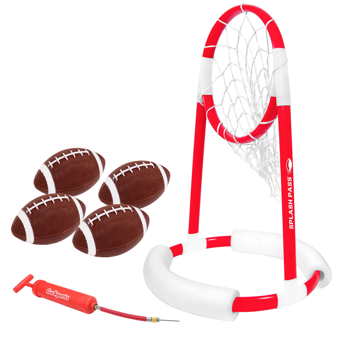 GoSports Splash Pass pool hoop setup for instant pool play