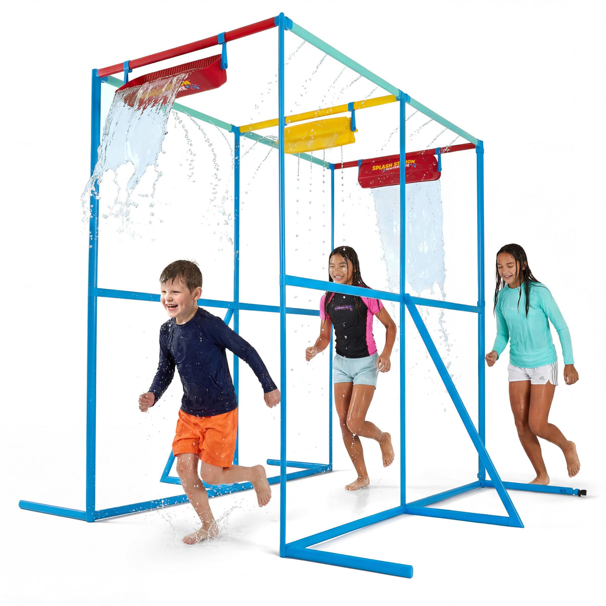 GoSports Splash Station XL sprinklers provide screen-free backyard water fun for kids.