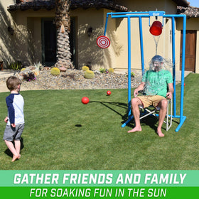 GoSports Splash Tower backyard fun captures real-life party moments in sun.