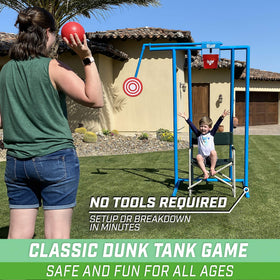 GoSports Splash Tower balls and pump showcase easy-to-use components for soaking fun.