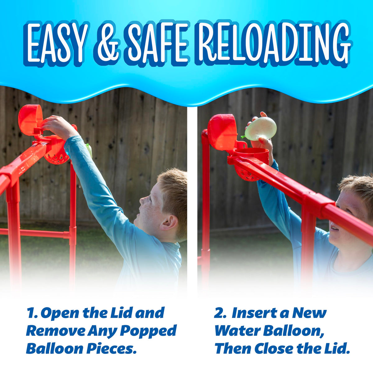 GoSports Splash Tower Burst durable PVC design withstands outdoor use and quick setup