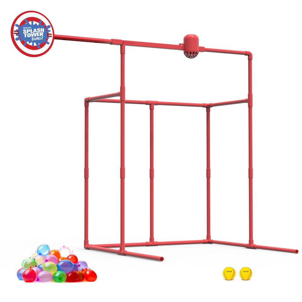 GoSports Splash Tower Burst overhead balloon pop cooling you down on hot summer days