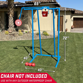 GoSports Splash Tower setup demonstrates portable design for quick assembly.