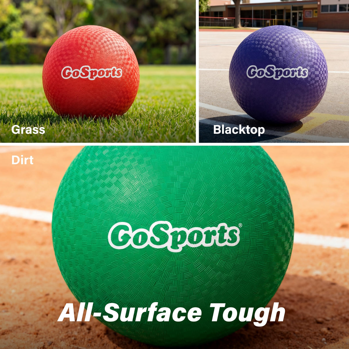 GoSports textured surface ball delivering strong grip during play