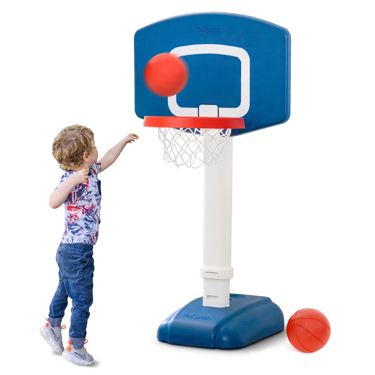 GoSports Tot Shot toddler basketball hoop, ideal for indoor or outdoor play.