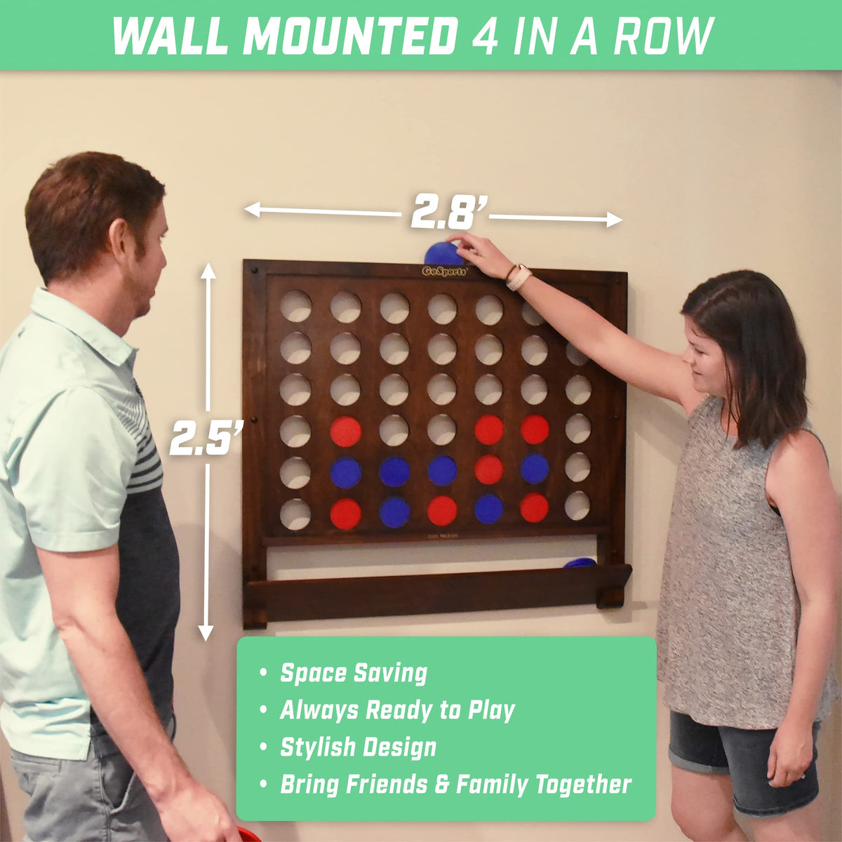 GoSports wall sticker protects walls during coin releases