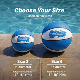 GoSports durable water basketball with thick-wall construction.