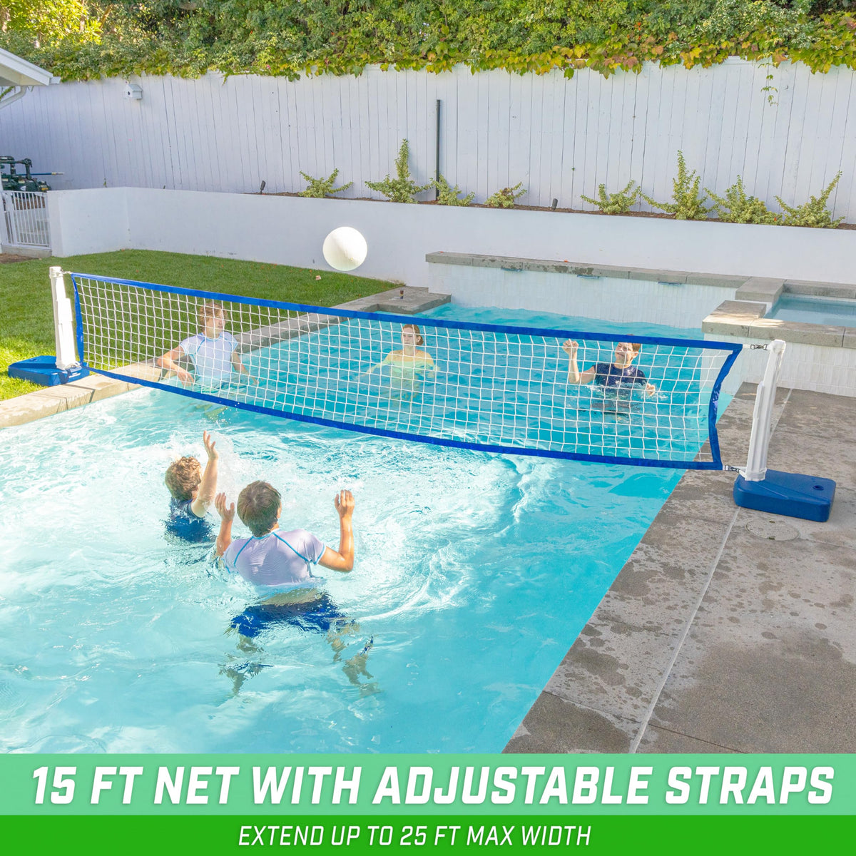 GoSports water basketball included for splashy pool action
