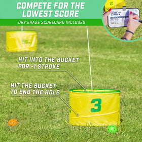 GoSports Yard Links dry-erase scorecard to track scores and progress