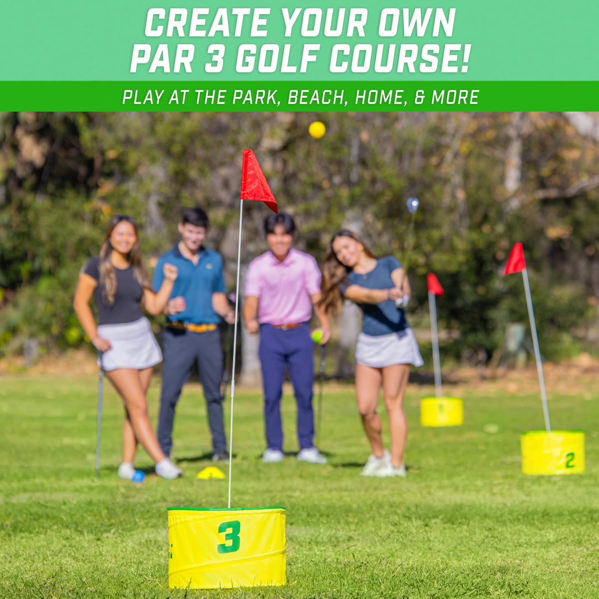 GoSports Yard Links tee markers cones for easy course creation anywhere