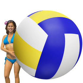 GOSR 60-inch giant inflatable volleyball ready for outdoor beach fun.