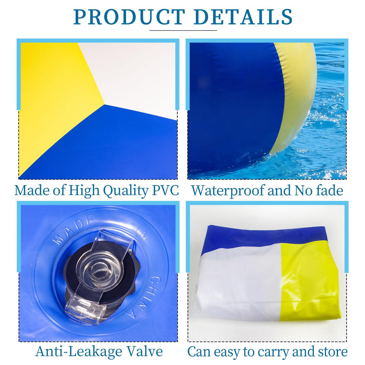 GOSR giant volleyball remains lightweight when inflated for easy transport.