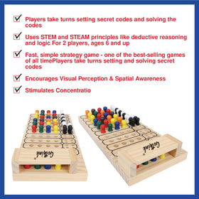 GOTHINK Code Breaker two-player game promotes logical thinking.