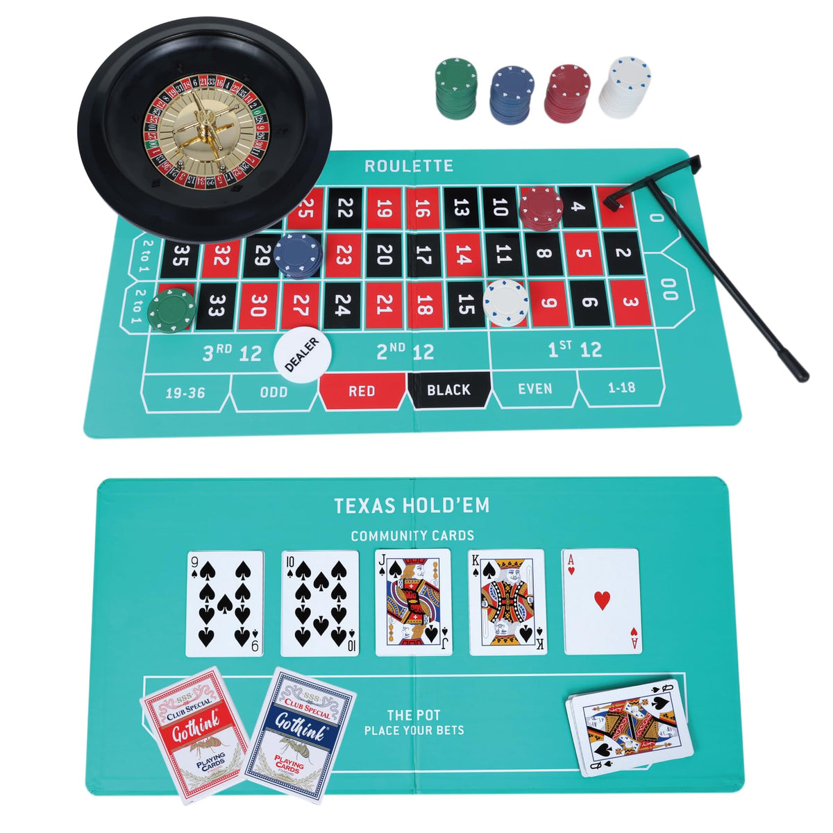 GOTHINK game board keeps play organized.