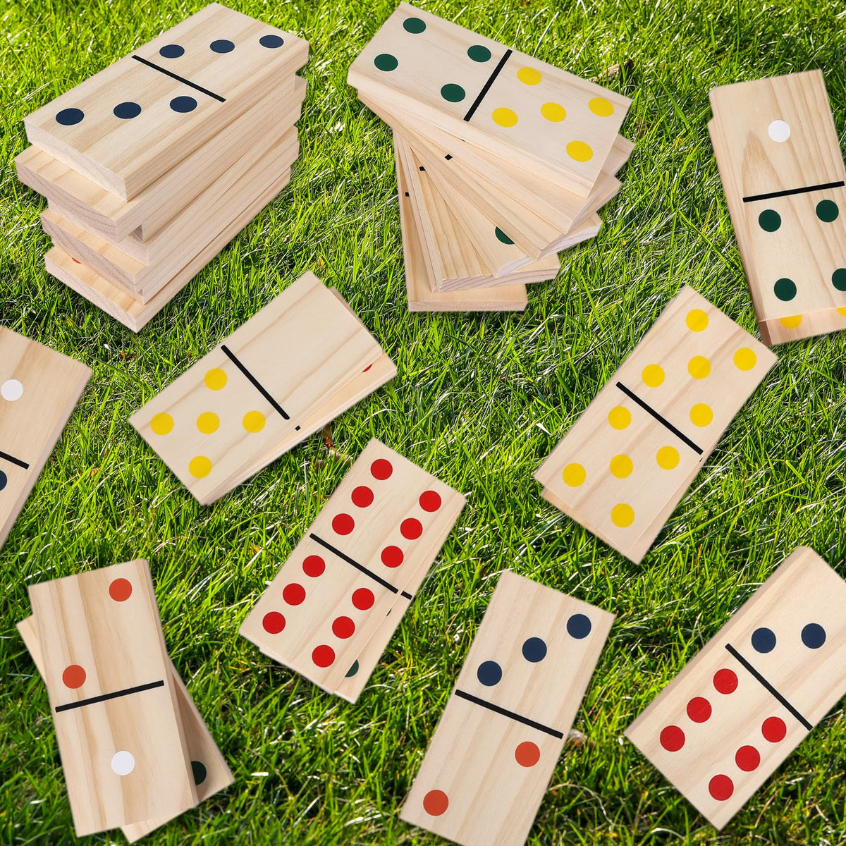 GOTHINK dominoes 6x2-inch tiles visible for easy handling