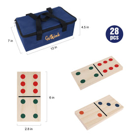 GOTHINK dominoes carrying bag shown for portable backyard fun