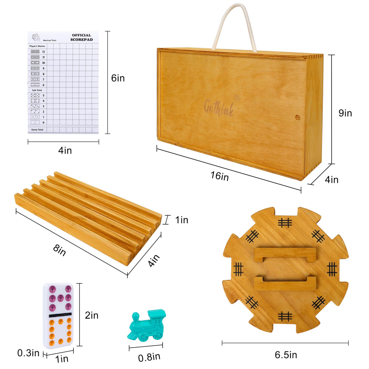 GOTHINK domino tiles with 91 dots for quick matching and clarity