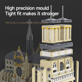 GOTIMON micro Notre Dame model on scale invites careful, satisfying assembly.