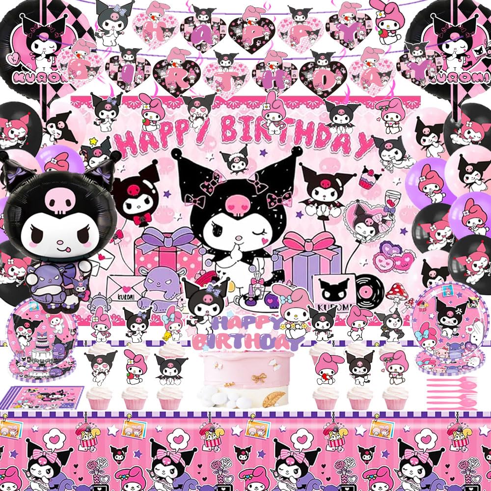 Gotofun cute kawaii birthday backdrop for colorful photo backgrounds and festive vibes.